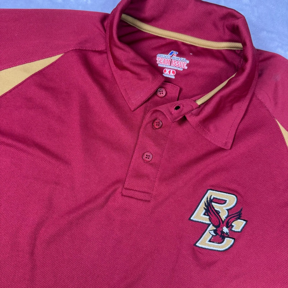 Russell Athletic Boston College Eagles Polo‎ Shirt Men's XL Team Issue